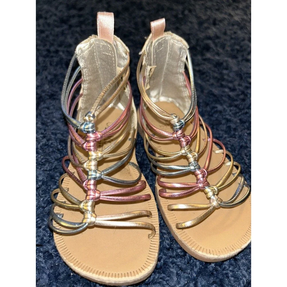 Girls Colorful Strappy Sandals Toddler Size 7 OshKosh B'Gosh